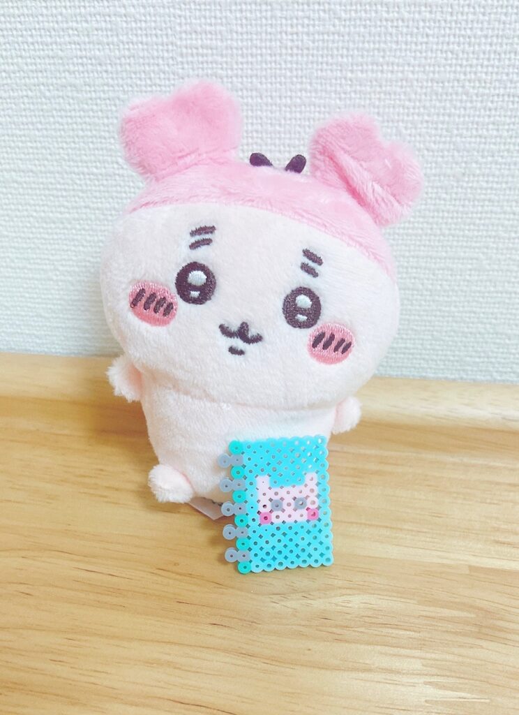 うさぎさんの小さなノートアイロンビーズ作品